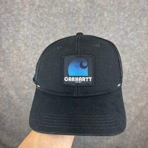 Carhartt Trucker Hat Cap Snapback Patch Workwear Black Mesh Back